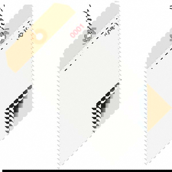 Blank Tag: 6-1/4'' High, Manila & White, Synthetic Paper